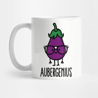 Aubergine (eggplant) + genius  =  Aubergenius Mug